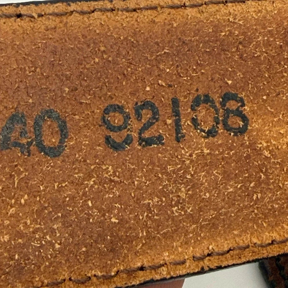Silver Creek Mens Belt 40 Brown Leather Hand Tooled Duck Hunting Marsh Western